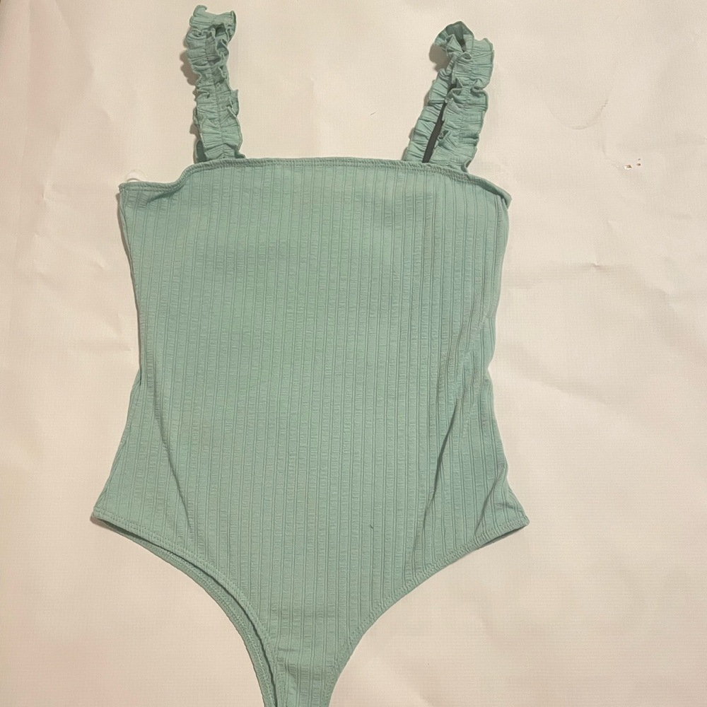 Plus Size Light green Bodyysuit